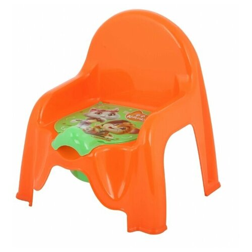 Горшок-стульчик детский «44 котёнка», цвет оранжевый горшок стульчик elfplast салатовый кремовый 023