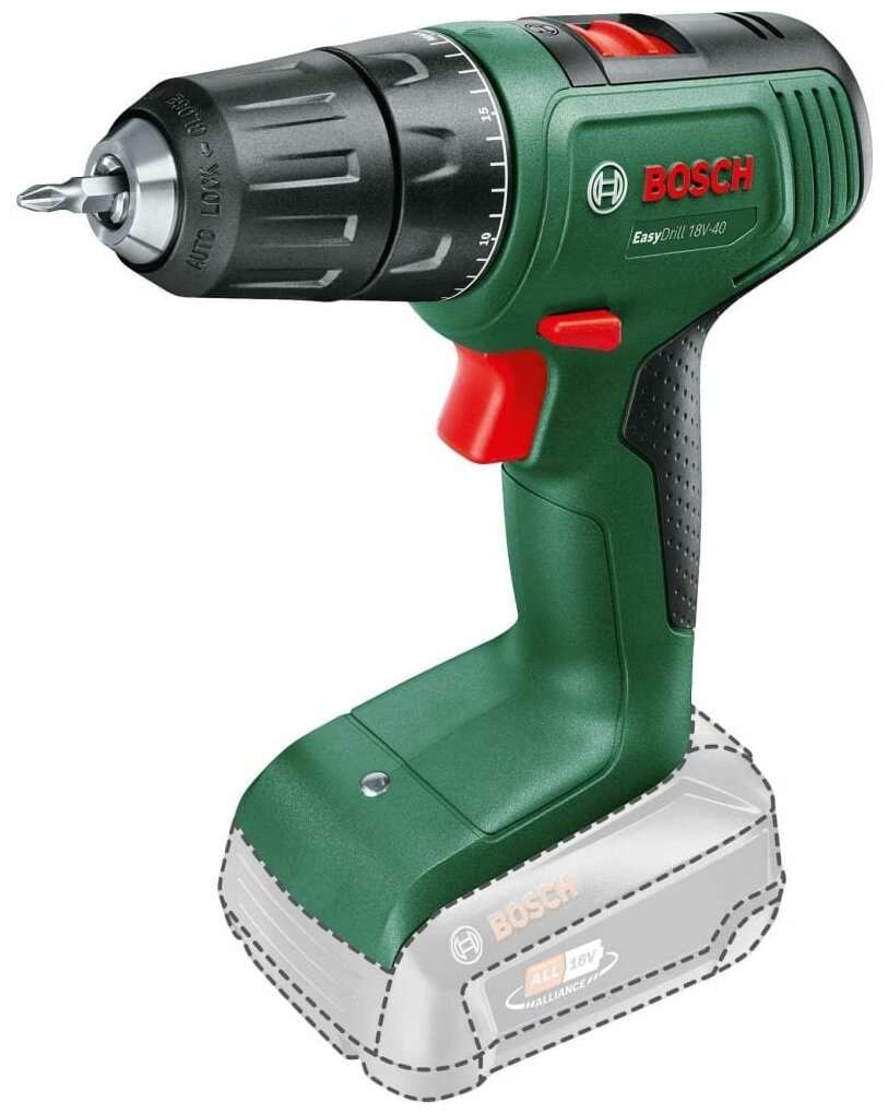 Аккумуляторная дрель-шуруповерт Bosch EasyDrill 18V-40 без АКБ и ЗУ арт. 06039D8000