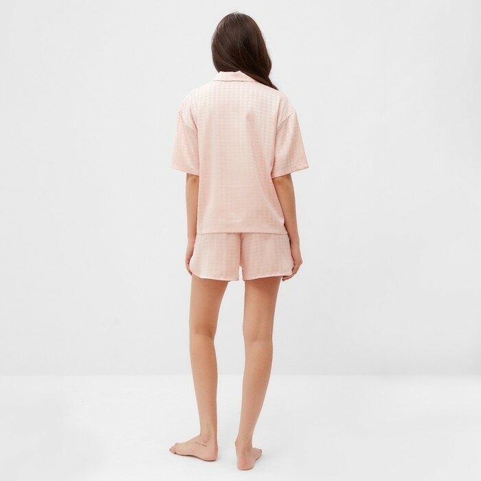 Пижама женская (рубашка и шорты) KAFTAN "Basic" р.48-50, розовый - фотография № 16