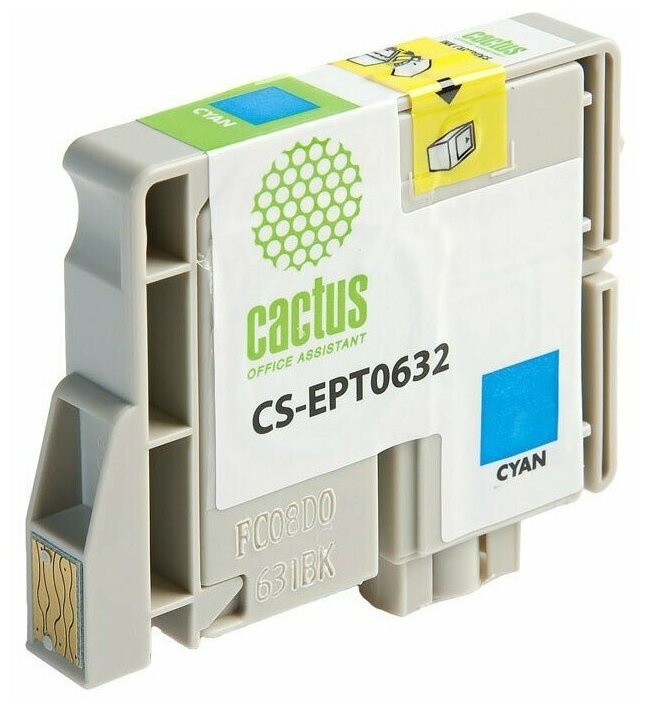 Чернила Cactus CS-I-EPT0632 голубой (100мл) Epson Stylus C67 Series/C87 Series/CX3700 CS-I-EPT0632