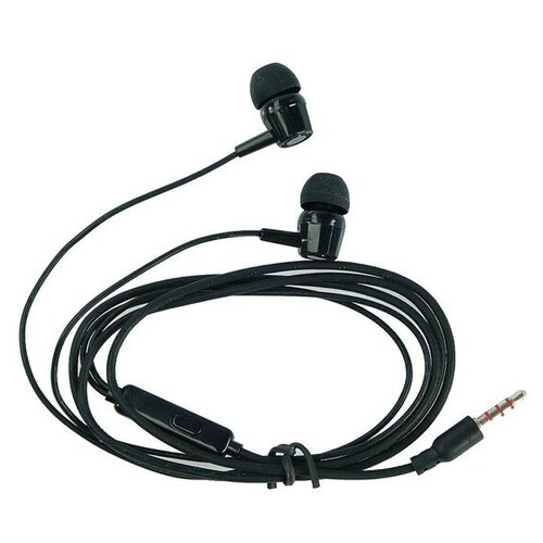 Наушники Krutoff HF-J69 вакуумные микрофон 106 дБ 16 Ом 35 мм 1 м черные 22860₽