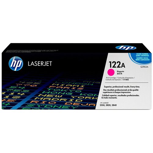 картридж q3962a 122a желтый для hp color laserjet 2550 2820 2550 2830 2840 совместимый 4000 с Картридж HP Q3963A, 4000 стр, пурпурный