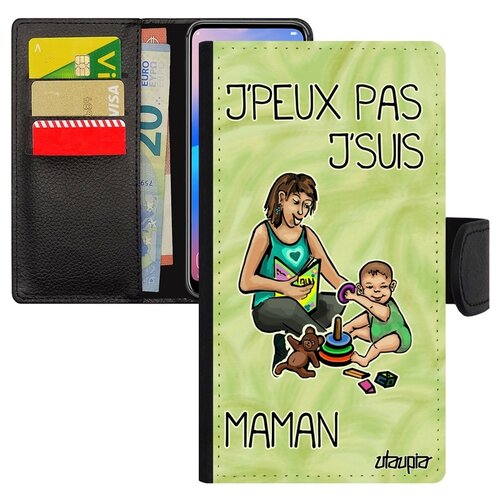 фото Чехол книжка для мобильного apple iphone 7, "не могу - стала мамой!" повод комикс utaupia