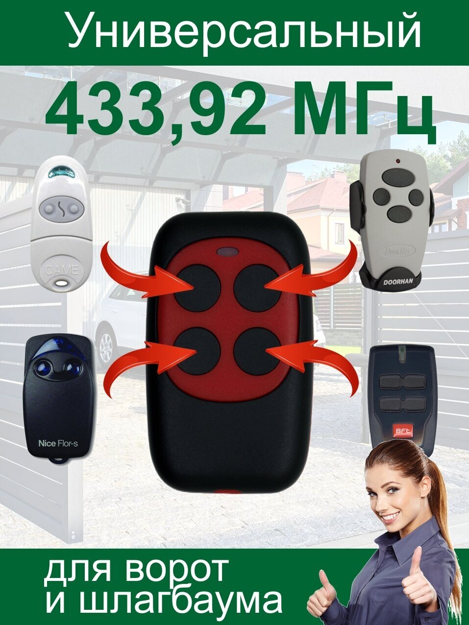 Для Came Doorhan Nice Alutech An-motors BFT и др.