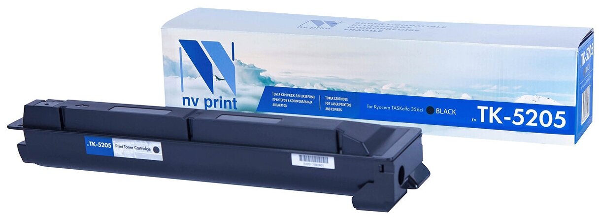 Картридж NV Print TK-5205 Black для Kyocera, 18000 стр, черный