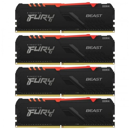 Kingston Память оперативная Kingston FURY Beast RGB KF432C16BBAK4/32