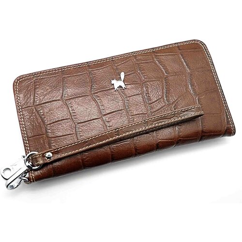 фото Кошелек sergio valentini, фактура тиснение, коричневый