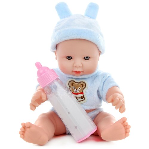 Пупс Lisa Doll с бутылочкой 30 см голубой 79285
