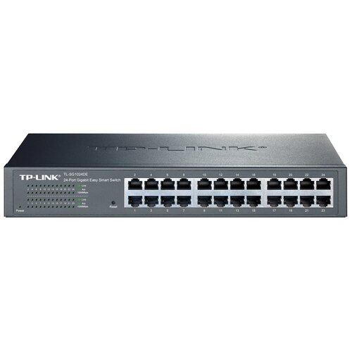 TP-Link TL-SG1024DE 24-Port Gigabit Easy Smart Switch, 24 10 / 100 / 100Mbps RJ45 ports, MTU / Port / Tag-based VLAN, QoS, Igmp Snooping