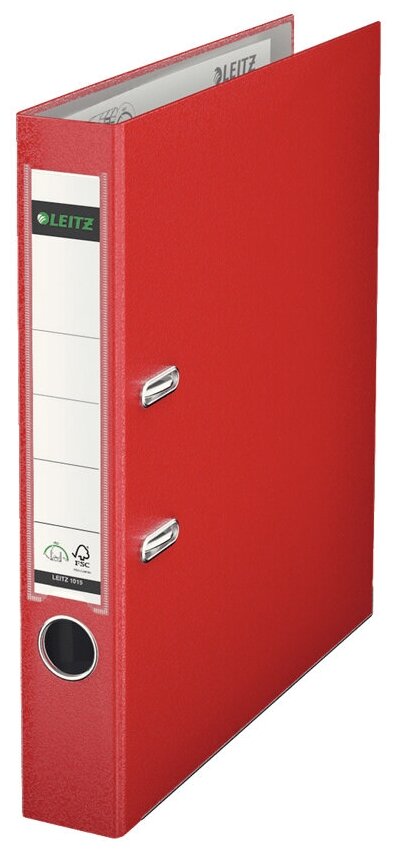Leitz Папка-регистратор 180° А4, пластик, 50 мм, красный