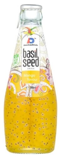 Vinut Напиток сокосодержащий Basil Seed 290 ml, (киви)