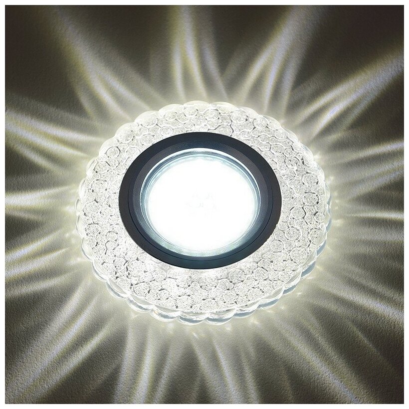 Встраиваемый светильник с LED подсветкой Fametto Luciole DLS-L140 Gu5.3 Glassy/Clear (UL-00003874) - фото №1