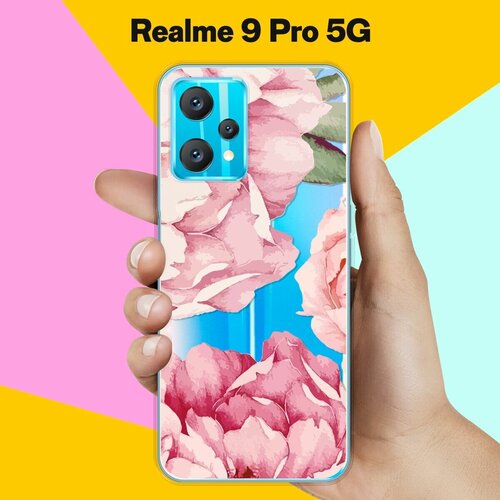 Силиконовый чехол на realme 9 Pro 5G Пионы / для Реалми 9 Про чехол книжка mypads для realme 9 pro 9 5g реалми 9 про 9 5g объединяет геометрию светло коричневый