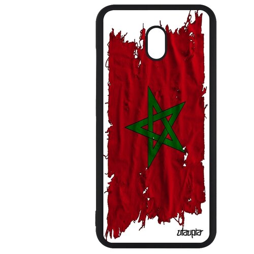 фото Чехол для мобильного xiaomi redmi 8a, "флаг марокко на ткани" страна utaupia