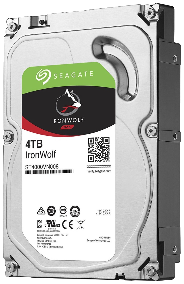 Жесткий диск 4TB SATA 6Gb/s Seagate ST4000VN008 3.5" IronWolf 5900rpm 64MB Bulk