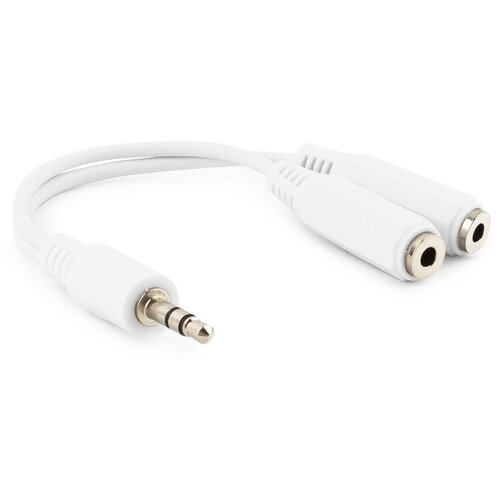 Разветвитель Cablexpert mini Jack 3.5 mm - 2 x mini Jack 3.5 mm (CCA-415), 0.1 м, белый разветвитель cablexpert mini jack 3 5 mm 2 x mini jack 3 5 mm cca 415 0 1 м белый