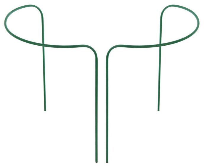 Кустодержатель, d = 80 см, h = 60 см, ножка d = 1 см, металл, набор 2 шт., зелёный - фотография № 1