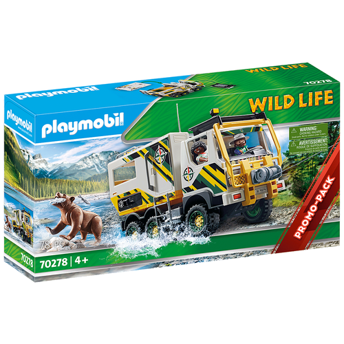 фото Набор с элементами конструктора playmobil wild life 70278 грузовой внедорожник экспедиция