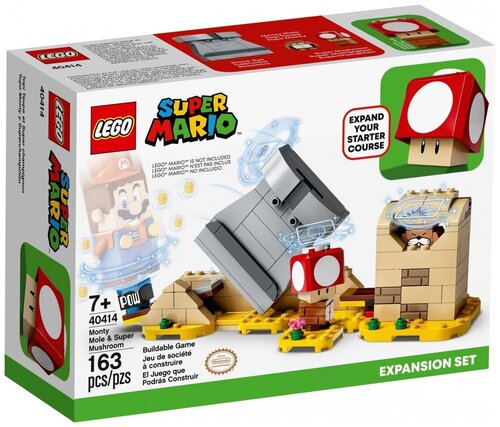 Конструктор LEGO Super Mario 40414 Дополнительный набор Крот Монти и Супергриб, 163 дет.