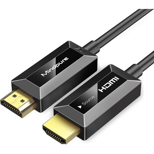 Кабель Mindpure Оптический оптоволоконный HDMI 2.1 Optical Fiber 8K 4K HDR eARC VRR 48Gbps HD010 15м кабель choetech hdmi 8k 60hz 48gbps в нейлоновой оплетке 2 м xhh01 bk