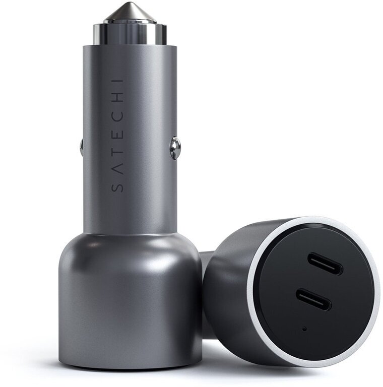 Автомобильное зарядное устройство Satechi 40W Dual USB-C Car Charger, 2xUSB Type-C (PD), Серый ST-U2C40CCM