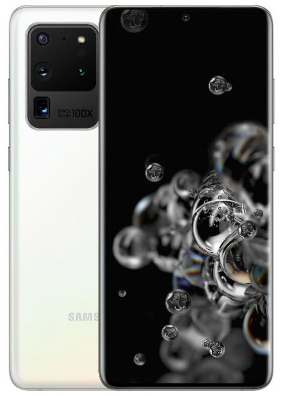 Смартфон Samsung Galaxy S20 Ultra 12/256 ГБ, Dual nano SIM, белый