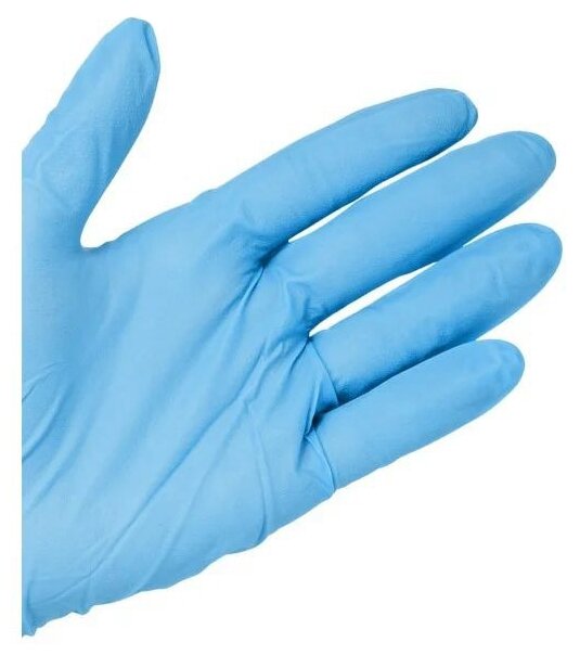 BENOVY Перчатки нитриловые одноразовые, медицинские, хозяйственные, косметологические, кулинарные, голубые, размер M, упаковка 50 пар