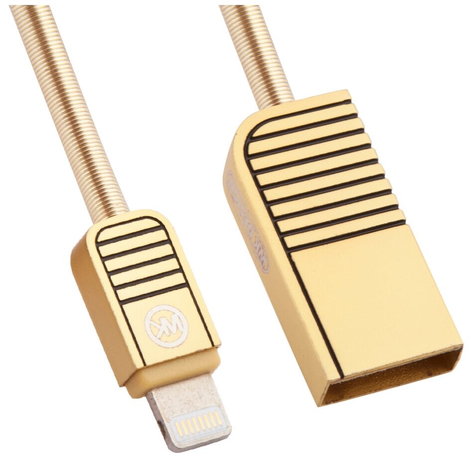 USB кабель WK LION WDC-026 Apple 8 pin (золотой)