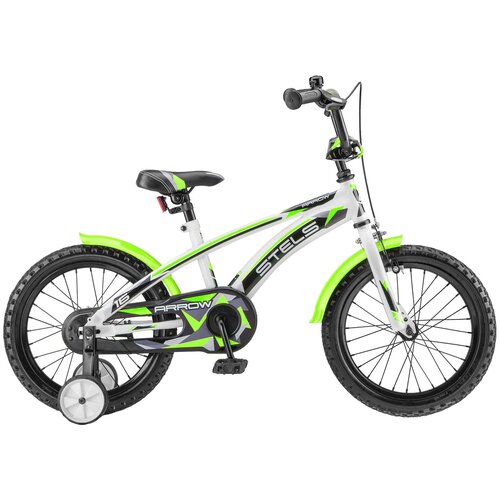 Детский велосипед STELS Arrow 16 V020 (2018) белый/зеленый (требует финальной сборки)