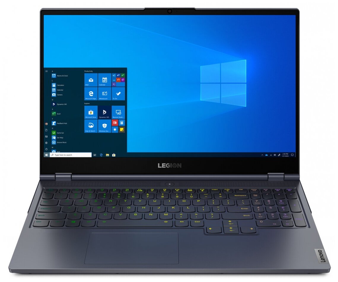 15.6" Ноутбук Lenovo Legion 7 15IMH05 1920x1080, Intel Core i7 10750H 2.6 ГГц, RAM 16 ГБ, DDR4, SSD 512 ГБ, NVIDIA GeForce RTX 2060, Windows 10 Home, 81YT005DRU, slate grey