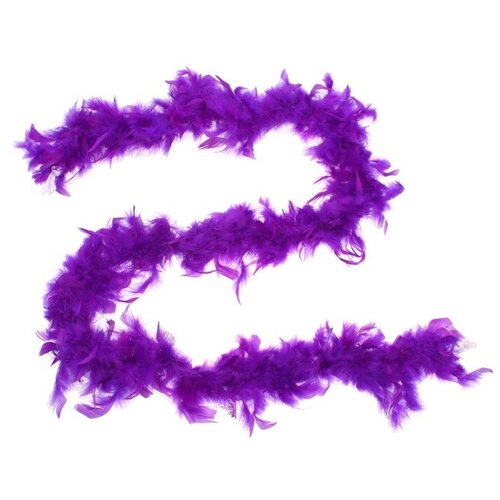 фото Карнавальный шарф-перо, 180 см, цвет фиолетовый mikimarket