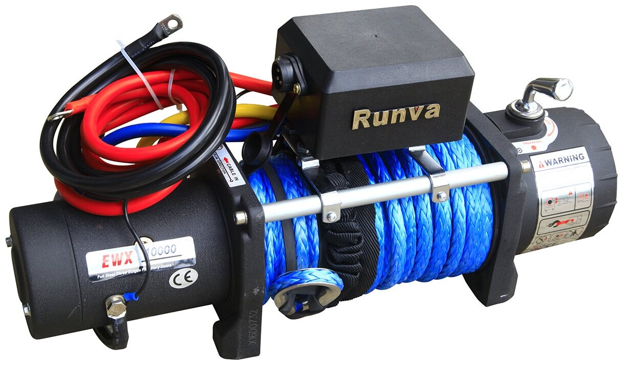 Лебедка Runva EWX 10000 SR, 4545 кг, 12V, синтетический трос