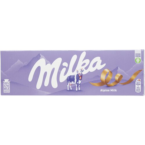 Гигантская плитка шоколада Milka Alpine Milk 250 гр.