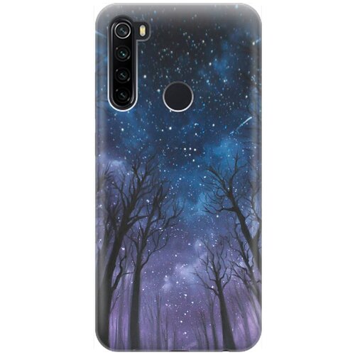 фото Ультратонкий силиконовый чехол-накладка для xiaomi redmi note 8t с принтом "ночной лес" gosso