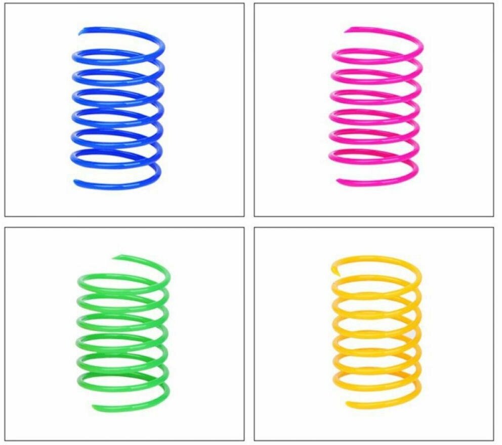 Пружинка для кошек, игрушки для кошек, игрушки для котят, дразнилка для кошек, игрушка для кота, 4шт - фотография № 10