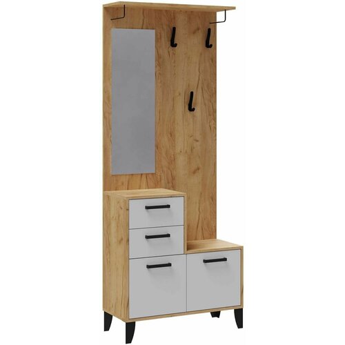 Прихожая Витра Центральная Секция белый/дуб крафт золотой