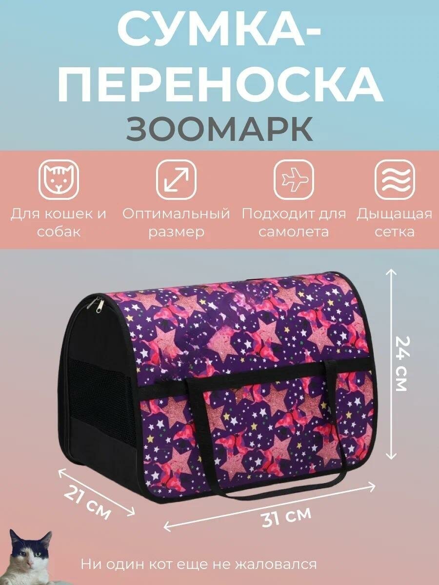 Сумка переноска для кошек и собак 31х21х24 см