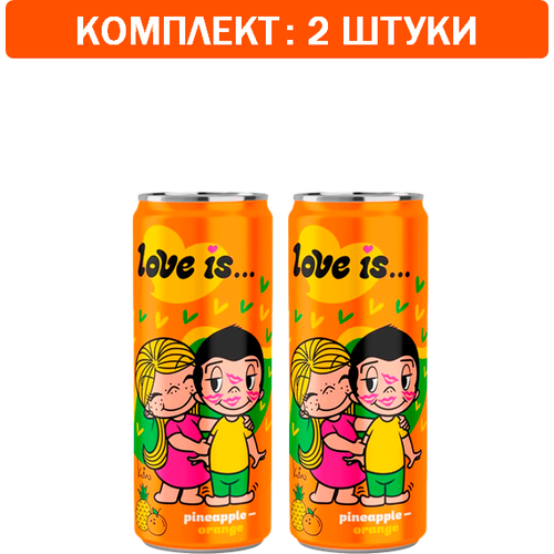 Напиток Lovе is со вкусом Ананас и Апельсин 2шт по 330 мл