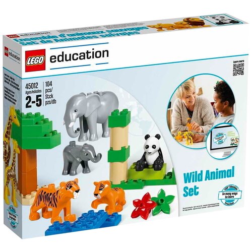 Конструктор LEGO Education PreSchool DUPLO 45012 Дикие животные, 104 дет. игра конструктор дикие животные 6 деталей 9 см
