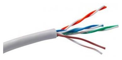 Кабель Exegate EX138965RUS UTP 4 пары кат.5e CCA, 24AWG, бухта 305м, серый, PVC