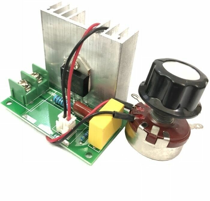 Регулятор напряжения, мощности, диммер до 4000 Вт, 220 В, бескорпусной с выносным резистором