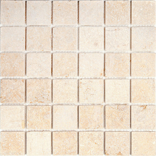 Мозаика Natural 7M021-48T из матового мрамора размер 30.5х30.5 см чип 48x48 мм толщ. 7 мм площадь 0.093 м2 на сетке