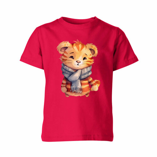 Футболка Us Basic, размер 14, розовый детская футболка милый тигр 116 синий