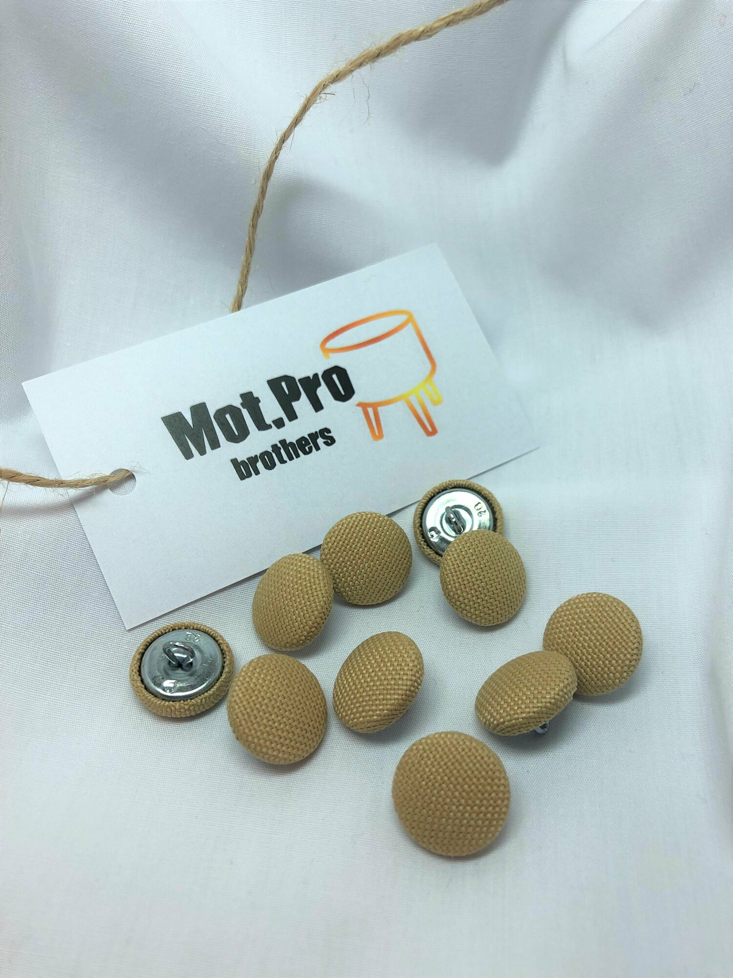 Пуговицы мебельные MotPro.brothers, d-18мм , песочный