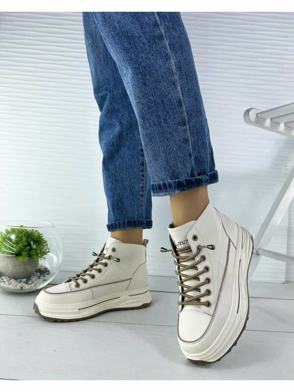 Кроссовки Lonza footwear, полнота 6, размер 39, белый, бежевый