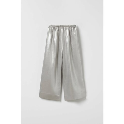 Брюки  Zara демисезонные, размер 13-14 лет (164 cm), серебряный