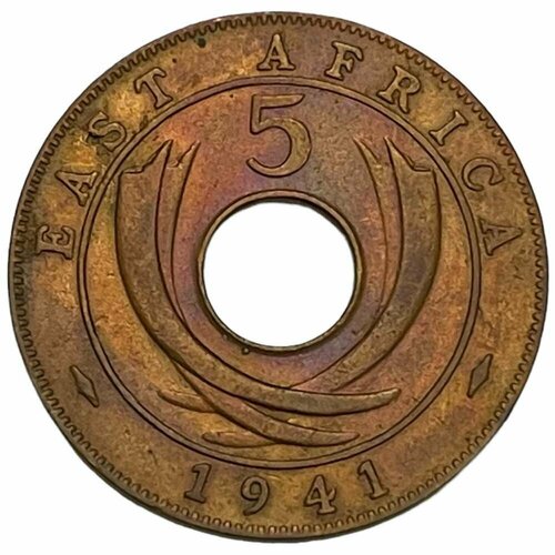 Восточная Африка 5 центов 1941 г. (I) восточная африка 50 центов 1943 г i