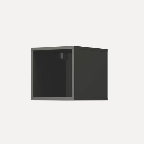 Изображение товара Полка настенная, навесной модуль в гостинную PLANO T-3 Серый Графит, 30 х 30 х 35 см (ШхВхГ)