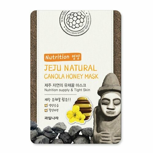 Маска на тканевой основе для лица питательная Welcos Jeju Nature's Canola Honey Mask 20 мл - фото №2
