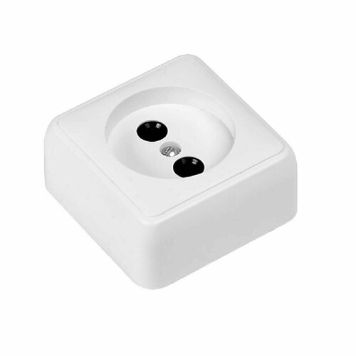 Розетка реальная электрика одноместная250В 16А IP20 пластик 467₽